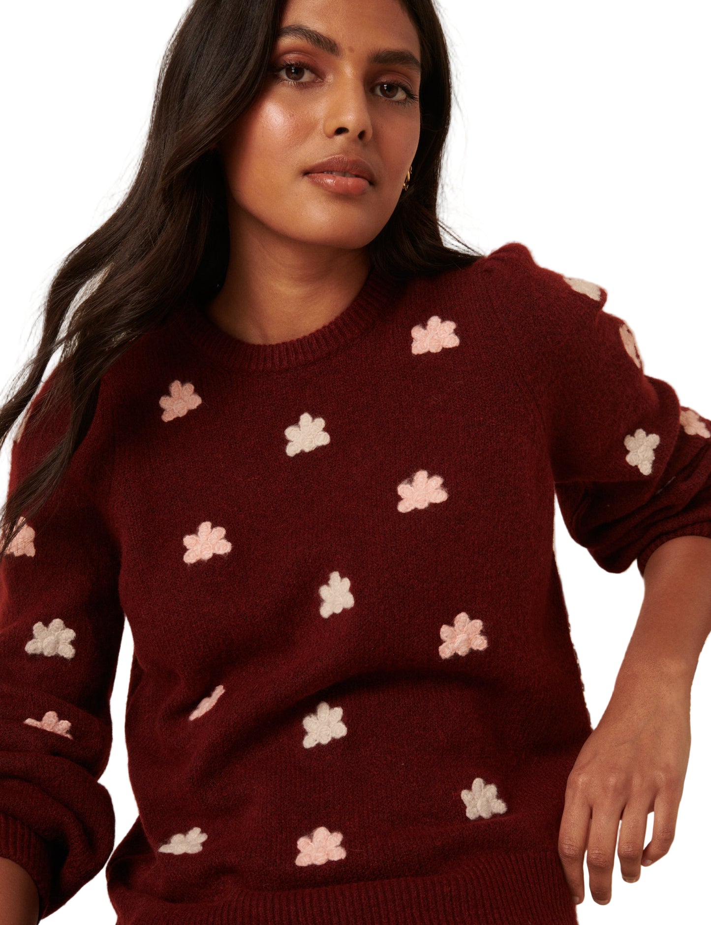 Embroidered Yoke Jumper