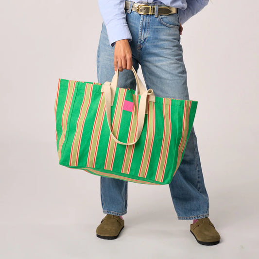 Green Stripe Tote