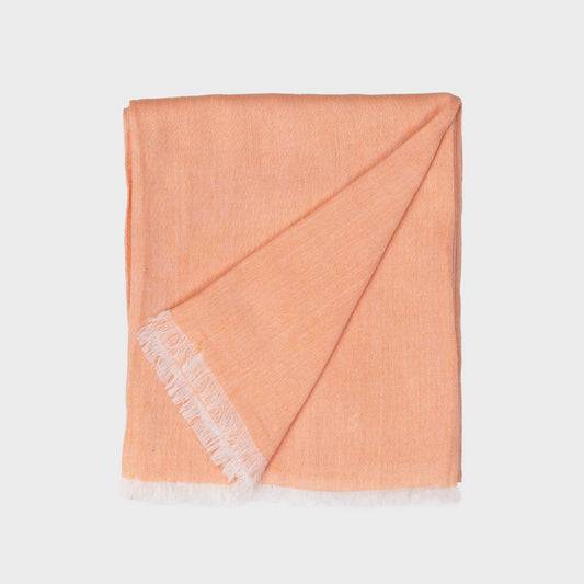 Orange Jacquard Scarf