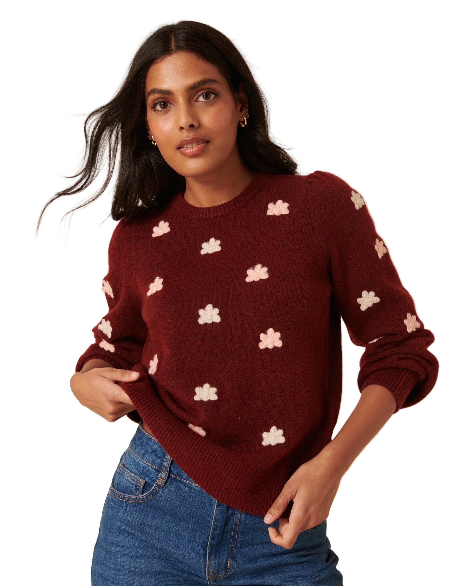 Embroidered Yoke Jumper