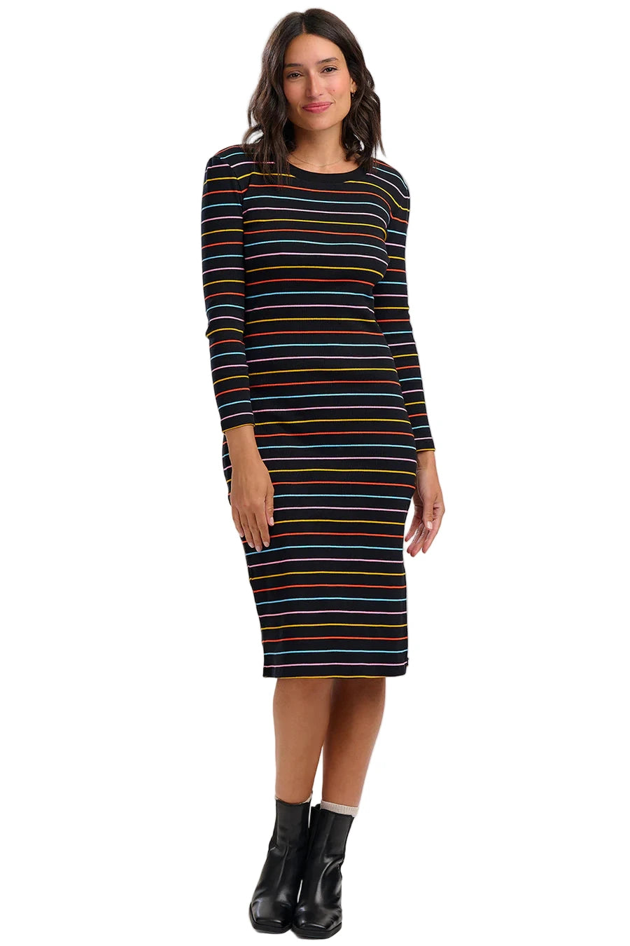 Jersey Rib Midi Dress