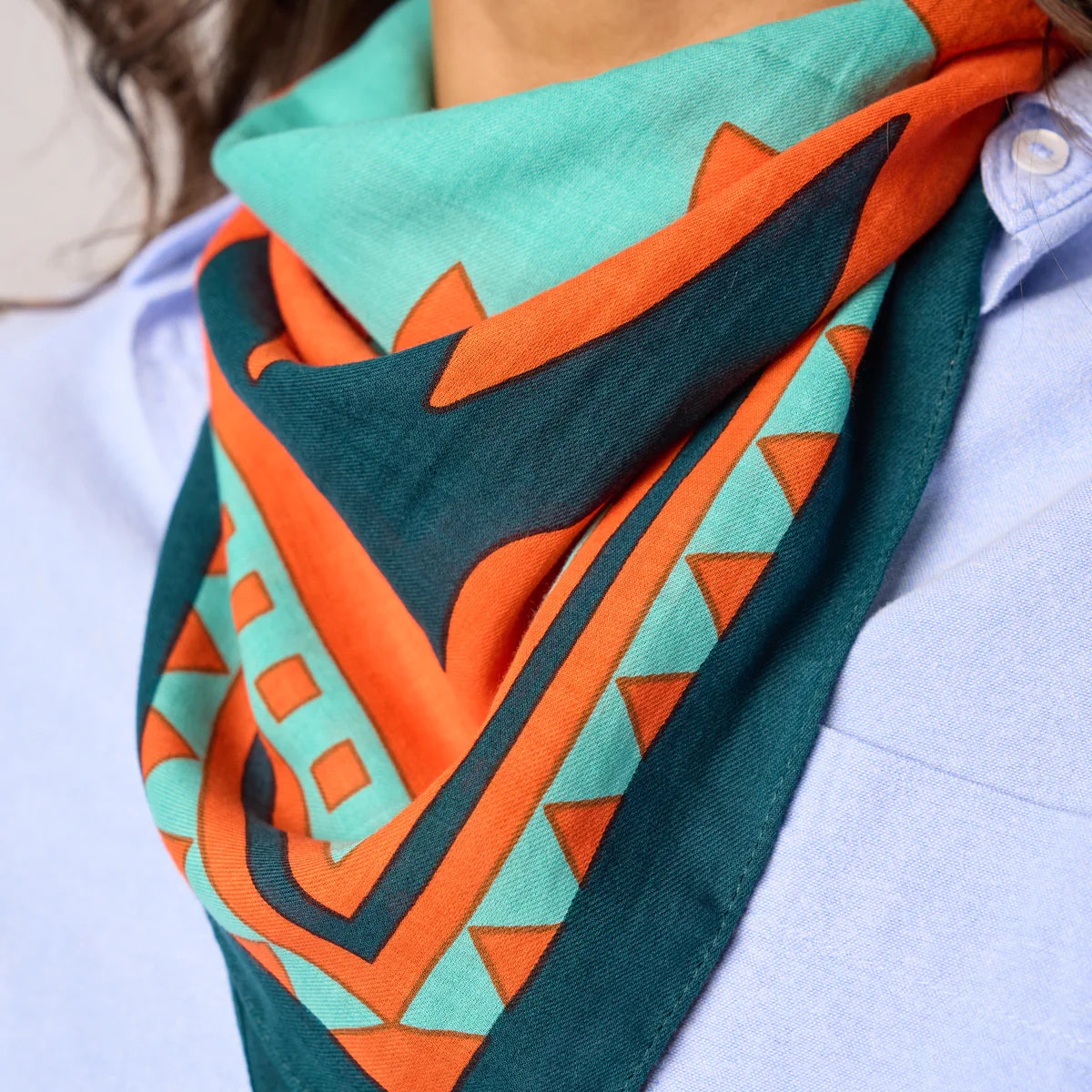 Orange Pattern Scarf